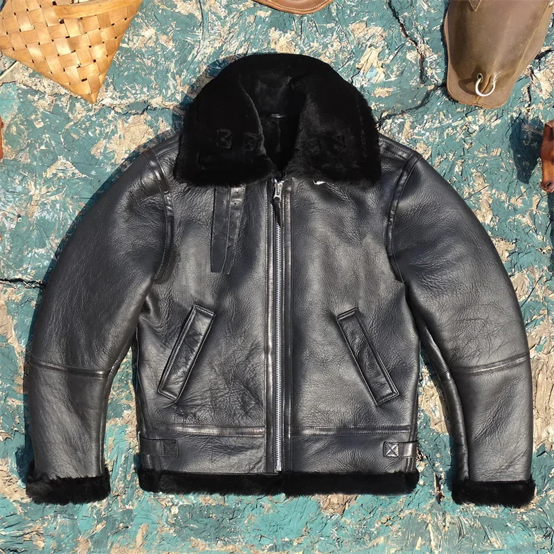 テーラーブランドオリジナル羊ムートンジャケットメンズ B6 パイロット