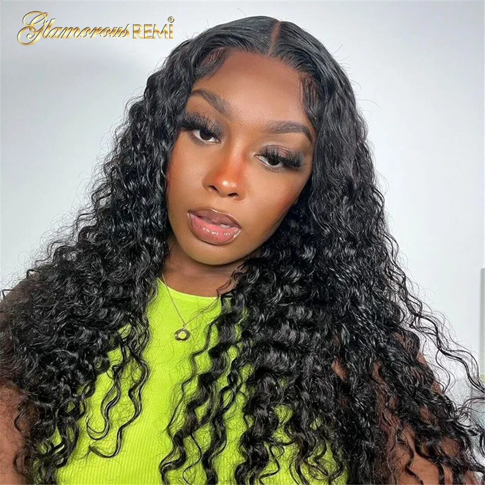 

Glueless Wig Human Hair Brazilian Wear And Go Pre Cut Curly Lace Front Wig Natural Color Human Hair Lace Frontal Wigs For Women