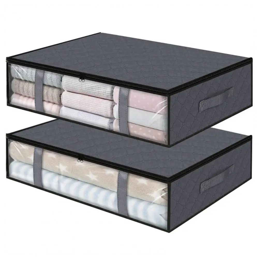 2pcs Quilt Storage Bag Under Bed Clothes Storage Bag