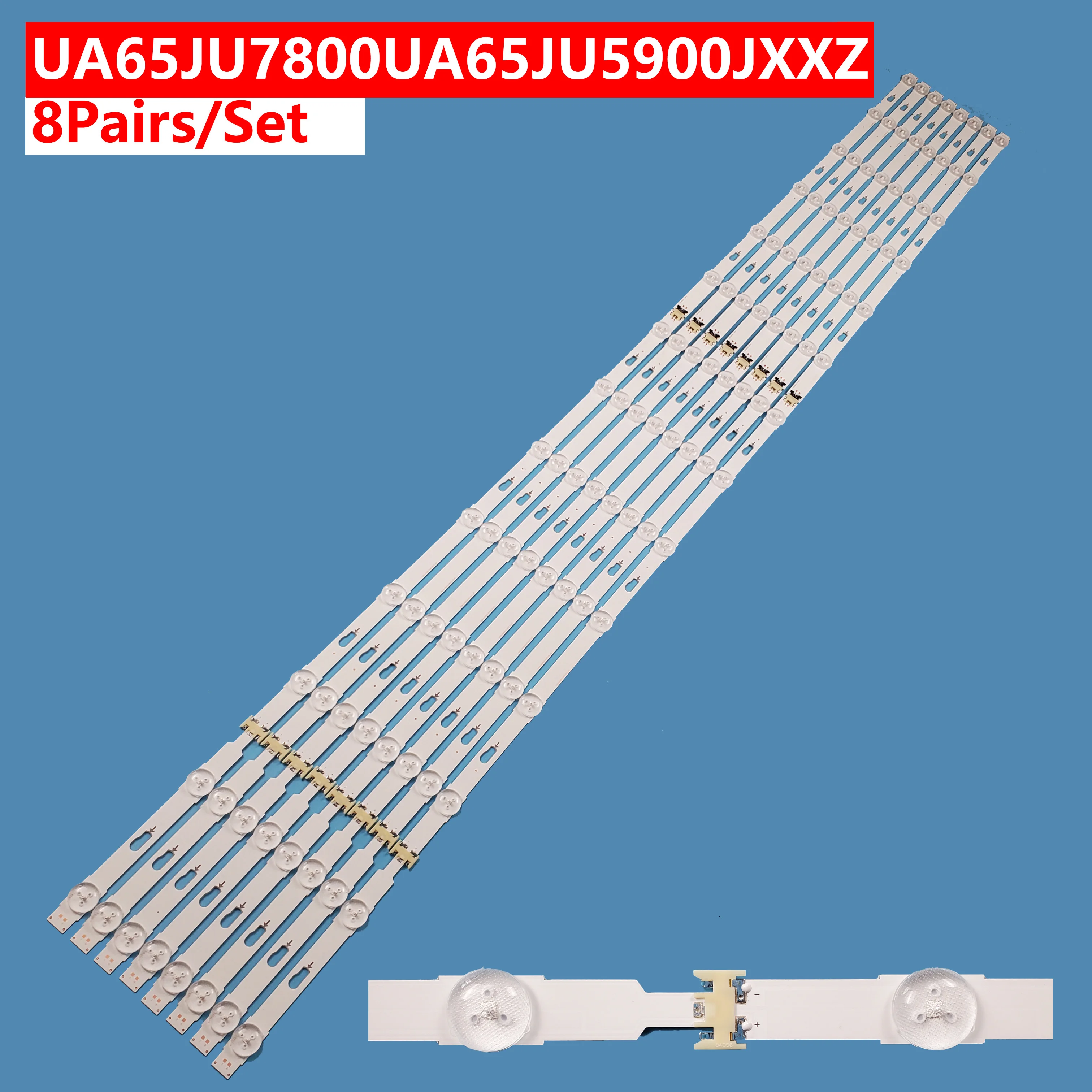 16Pcs/set TV LED Backlight Bar Light Strip V5DU-650SCAB-R1For Samsung 65inch UA65JU6800 UA65JU7800 UA65JU5900JXXZ UA65KU6300JXXZ