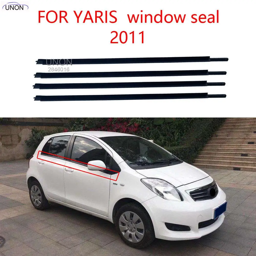 For Toyota Yaris 2008-2011 Weatherstrip Window Seal Car Window Moulding Trim Seal Door Out For YARIS custom car decals