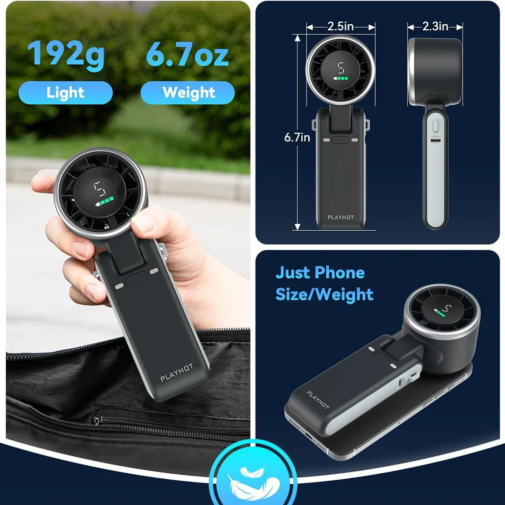Compact Portable Fan for Travel, Outdoor Activities, and Work