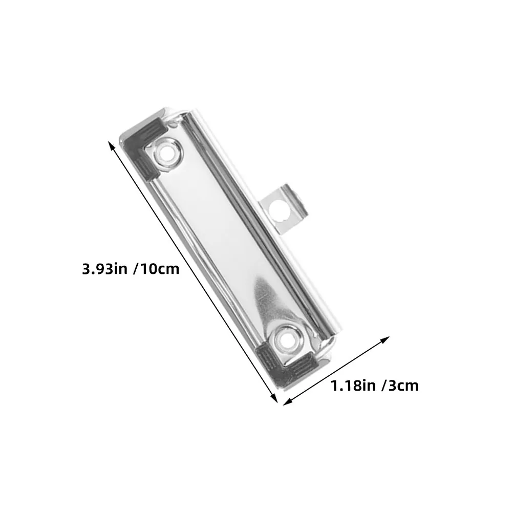 10Pcs 금속 클립보드 클립 DIY 클립보드용 강력한 그립 고무 발 사무실 학교 문구 파일 보드 하드웨어 클램프