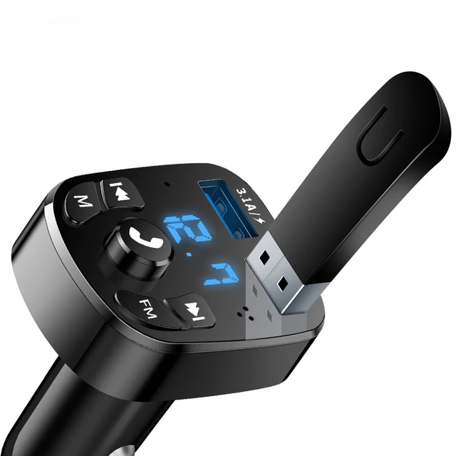 Dual Usb Fast Charger Car Mp3 Player Fm Bluetooth Receiver Bluetooth Compatible 5.0 Fm Transmitter Usb Flash Drive Plug Car Kit 4