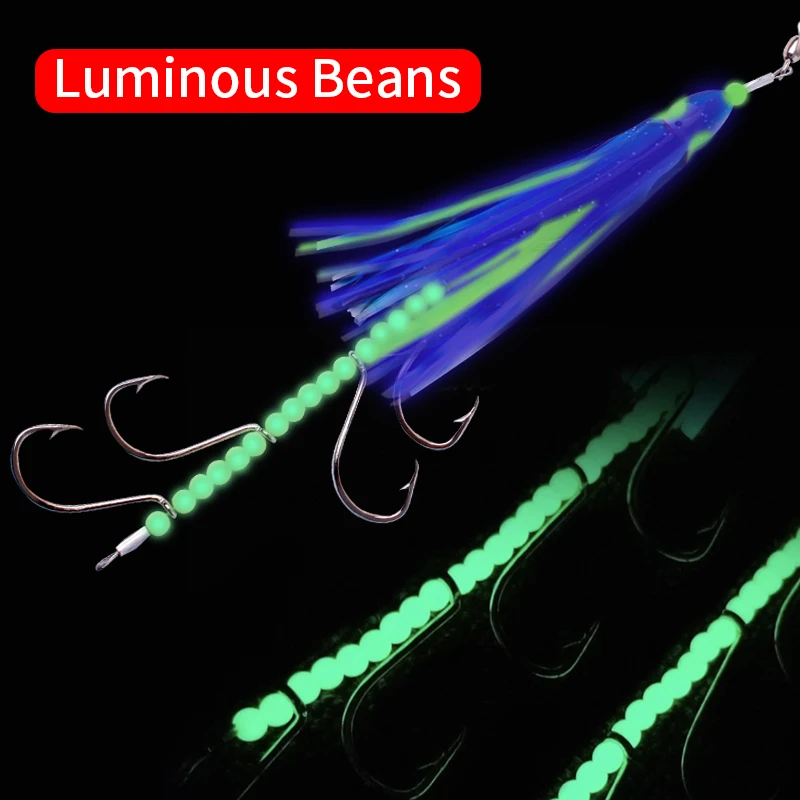 Ruke Fishing Tianya Hook Luminous 150/180/250/300g Jigs Luminous With LED Lights High Carbon Steel For Sea Saltwater Freshwater