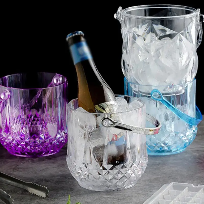 Transparent Wine Ice Cooler For Party Home Whisky Ice Bucket Champagne Bucket Thermal Beer Bar Accessories
