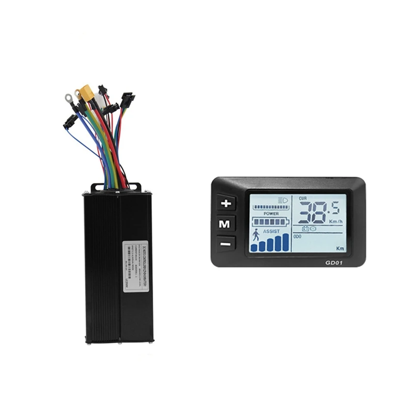 

Electric Bicycle 36V 48V 52V 40A 3 Model Sinewave Controller GD01 LCD Display For 1500W 2000W Ebike Replacement Parts