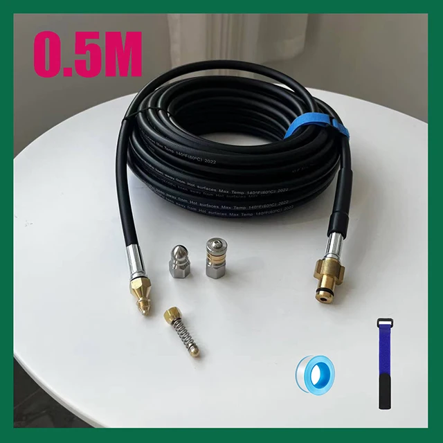 High Pressure Washer Hose Sewer Drain Water Cleaning Hose Pipe for Elitech  Bort Daewoo Patrio Pipe Clogging Jet Washer Hose Cord - AliExpress