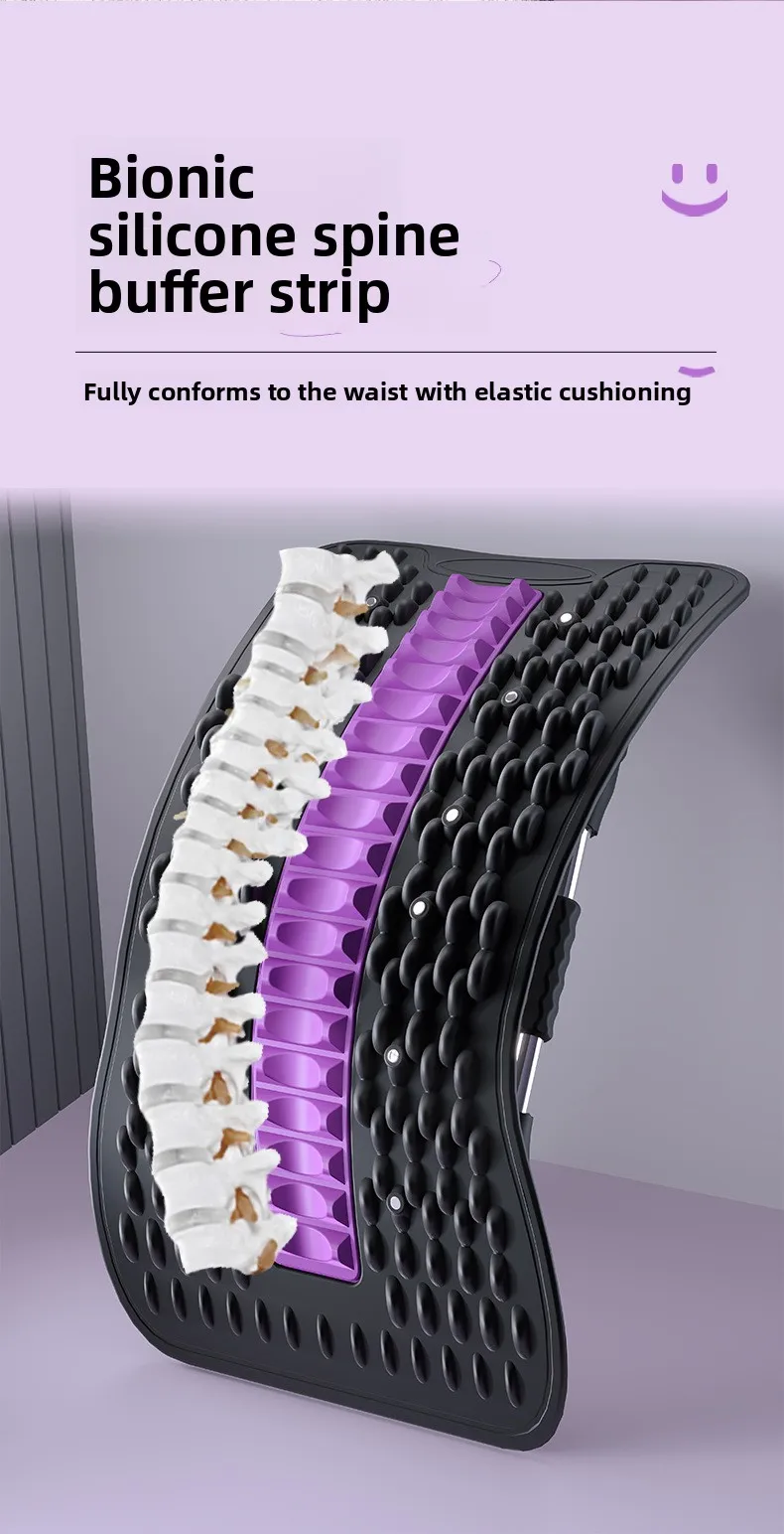 12Magnets Lumbar Vertebrae Relaxer Humpback Correction Shaping Back Stretcher Back Pain Relief Stretching Massager for Women&Men