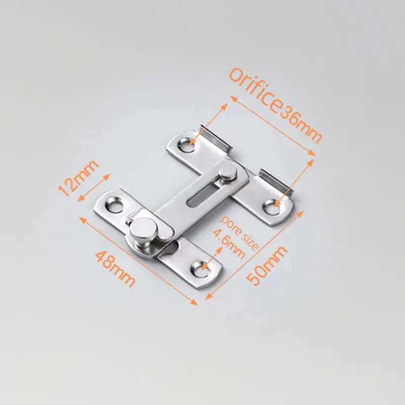 Door Lock MINI 180 Degree Door Buckle Stainless Steel Lock Sliding Door Right Angle Buckle And Window Bathroom Bending Latch