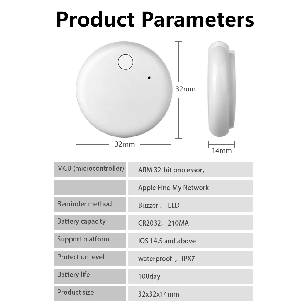 Smart Global Locator Mini GPS Tracker For Apple Find Pets Kids Key Wallet Car Luggage Anti-lost Finder Locator Alarm For IOS