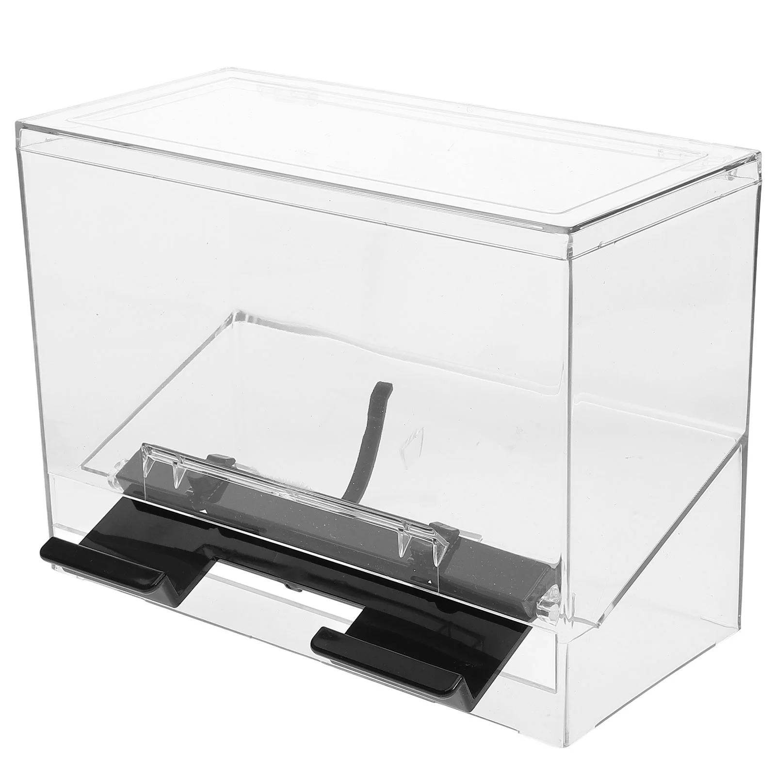 

Clear Restaurant Coffee Stirrer Box Pressing Straw Container Pressing Straw Dispenser Straw Bulk Storage Box Drinking Straw Case