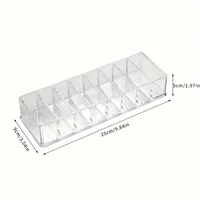 8-grid nail art storage box, cosmetics storage box, dormitory desktop organization, lipstick jewelry box, divided into compartme 2