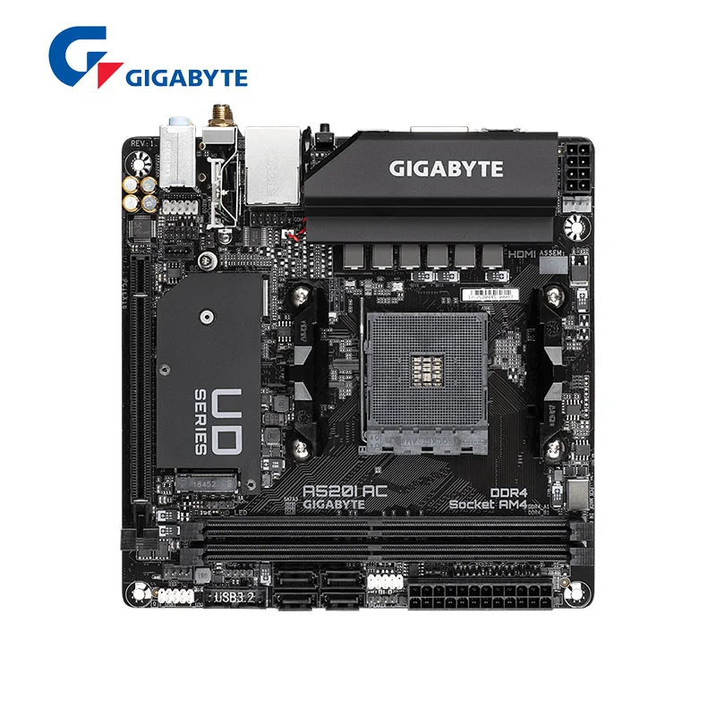 GIGABYTE New GA A520I AC Mini-ITX AMD A520 Wi-Fi AC DDR4