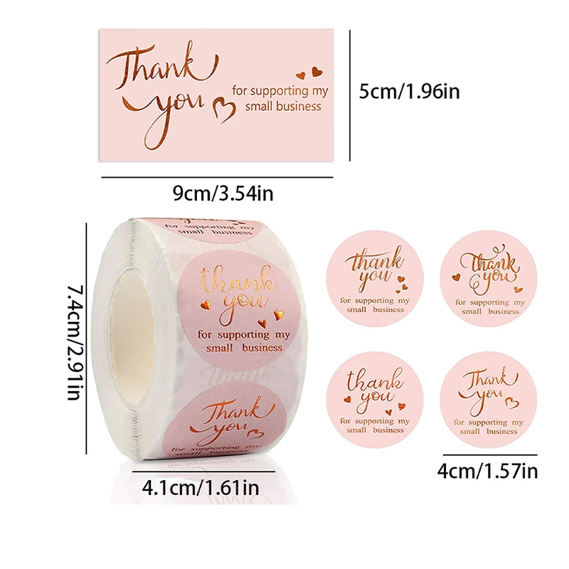 Envelope Stickers Thank You Stickers for Gift Packaging Envelope Sealing Labels Sticker Valentine's Day Wedding Baking Sticker Business Supplies