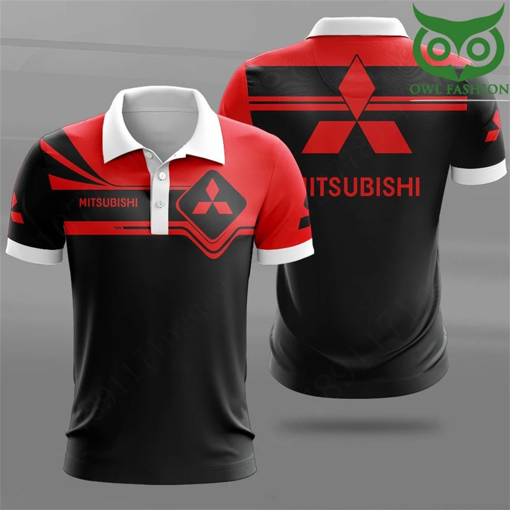 

Футболка Mitsubishi мужская повседневная, рубашки-поло и блузки в стиле аниме, одежда для гольфа, дышащий топ с коротким рукавом в стиле Харадзюку, унисекс