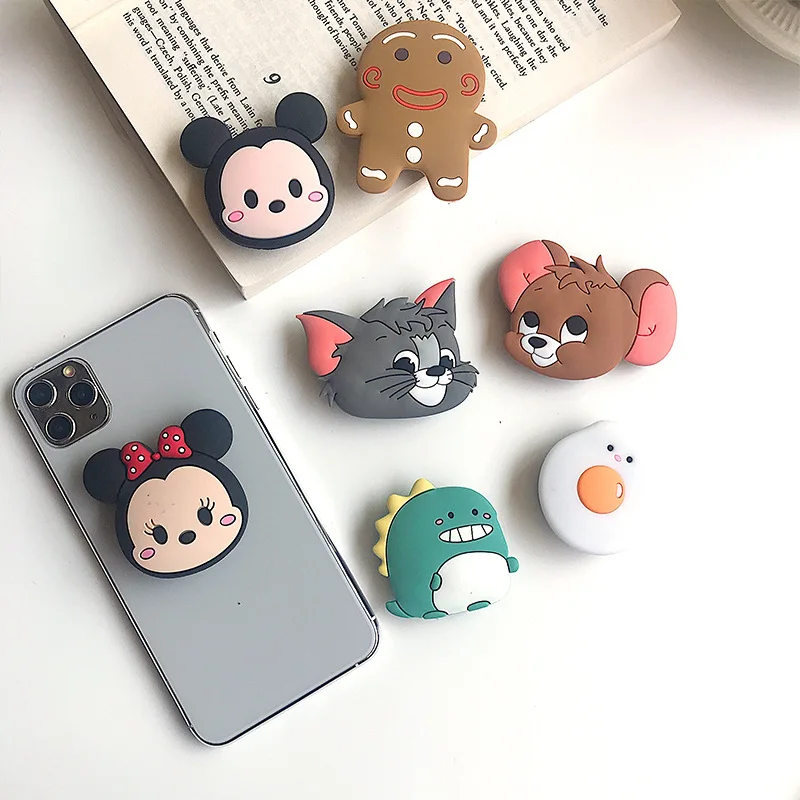 Kawaii Микки Минни Маус мультфильм силиконовый универсальный складной штатив