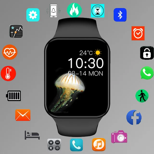 Cyfres i7 Gwylio digidol Dynion Merched Smartwatch Cyfradd y Galon Cam Calorïau Ffitrwydd Tracker 1