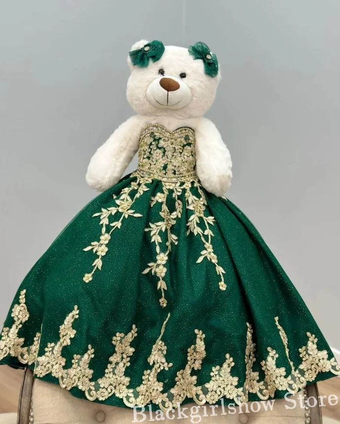 Emerald Green Quinceanera Teddy Bear Dress 2025 Luxurious Sheath