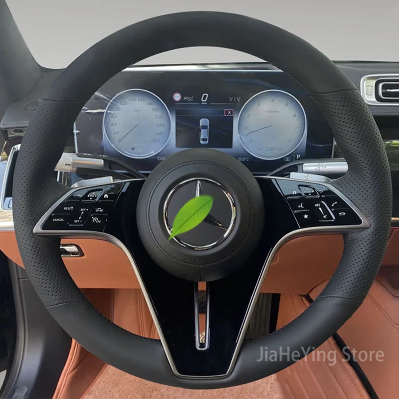 

Suitable For Mercedes-Benz C-class C260L Steering Wheel Sleeve C200 E260 E300 S450 E350el Leather Hand Stitching Handle Cover