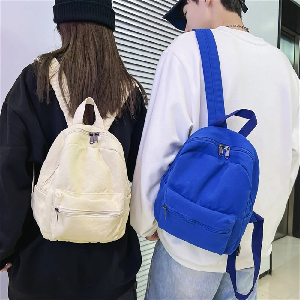 Boys Girls Schoolbag Personalized Student Canvas Travel Backpack Washable Small Outdoor Backpack with Names