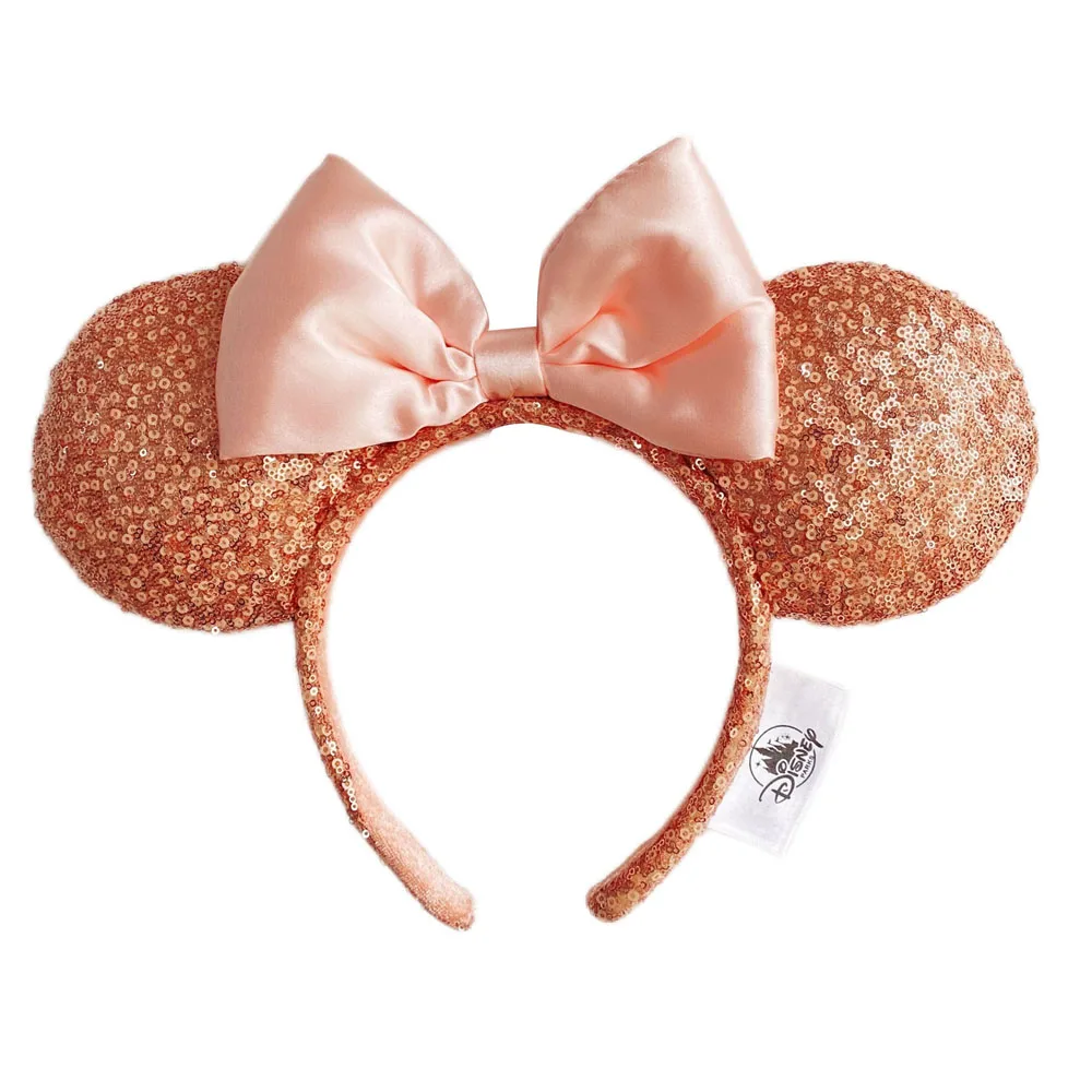 Hair Headband Accessories Cosplay Accessories Disney Minnie Ears Headband Holiday Party Sequins Headdress Bows EARS COSTUME Cosplay Plush Adult/Kids Headband Gift
