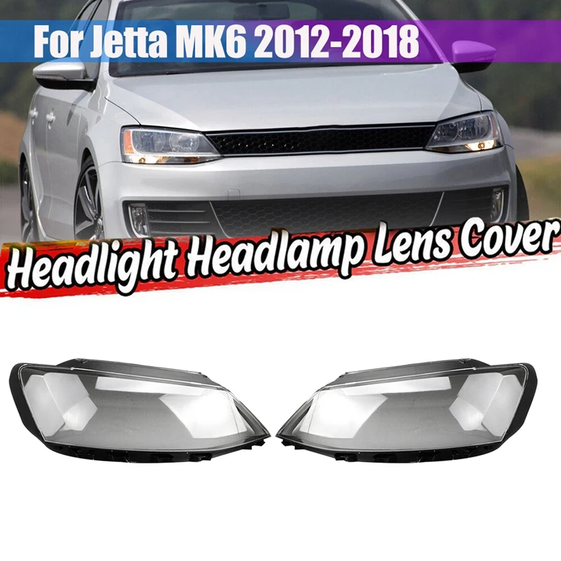 Car Headlight Lens Cover For VW Jetta (Sagitar) MK6 2012 13 14 15 16 17