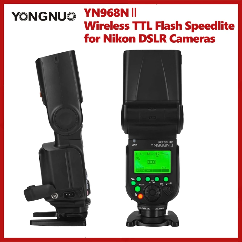 YONGNUO YN968N II 니콘 DSLR 카메라용 무선 TTL 플래시 스피드라이트 YN622N YN560과 호환 가능[무선시스템]