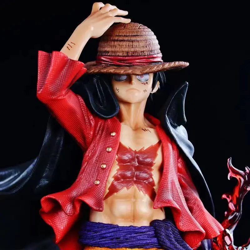 chapeau de paille luffy one piece anime pour figurine du quatrième ornement en modèle jouets lx