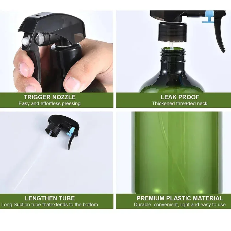 500Ml/16.9ounce Spray Bottle Refillable Plastic Plant Sprayer for Plants Detergent Hairdressing Gardening Makeup