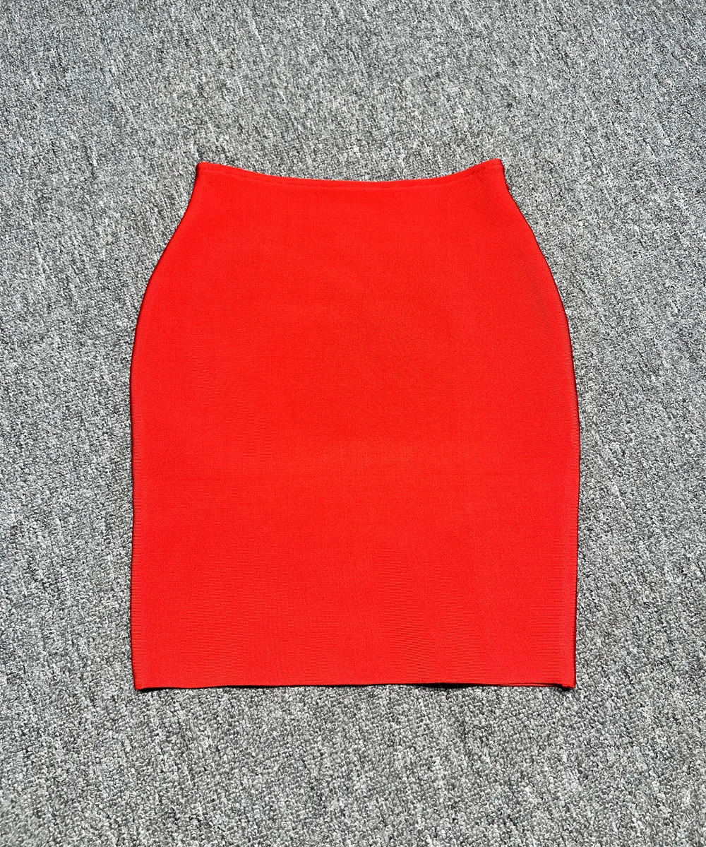 13Colors 50CM Length Women Elastic Knitted Bandage Bodycon Mini Skirts High Street Evening Club Party Pencil Skirt Wholesale 4