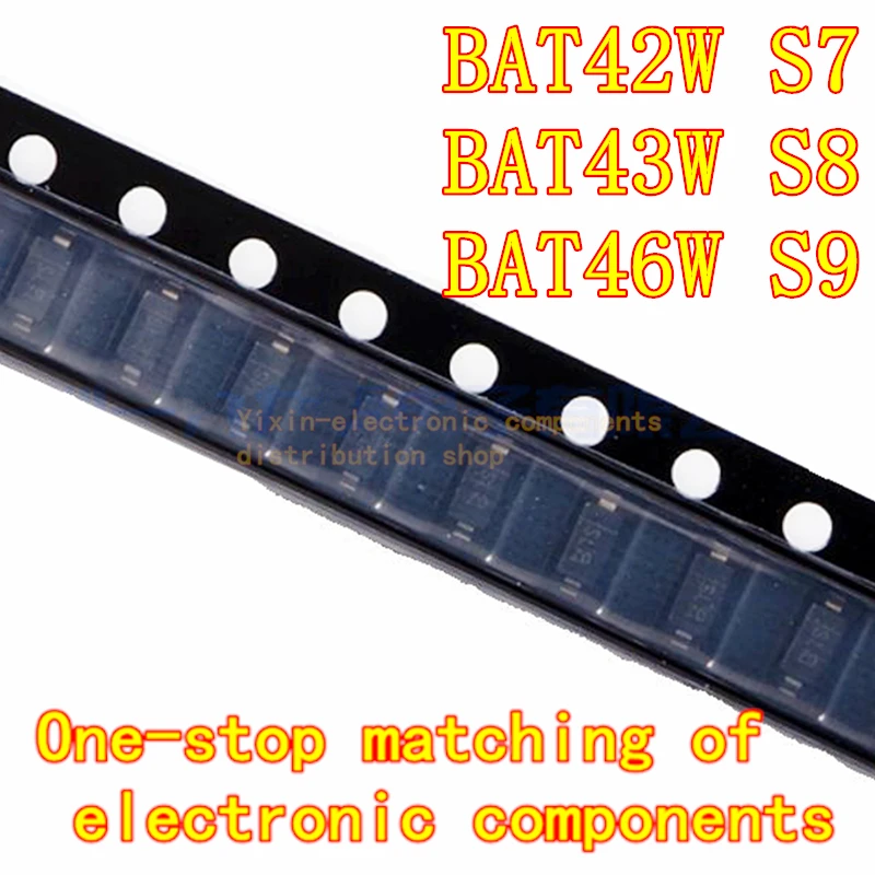 

50PCS/Pack BAT42W S7 BAT43W S8 BAT46W S9 sod-123 30v 200mA Schottky diode