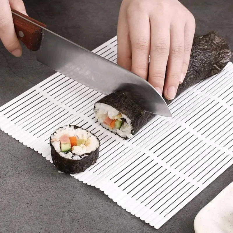 1개입 스시 롤 매트 - 완벽한 김밥과 주먹밥을 위한 간편한 논스틱 표면 - 내구성 있는 플라스틱 소재