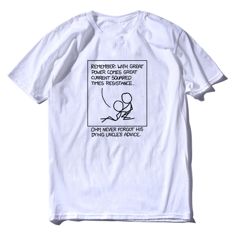 New xkcd T-Shirt Short sleeve funny t shirts t shirts for men