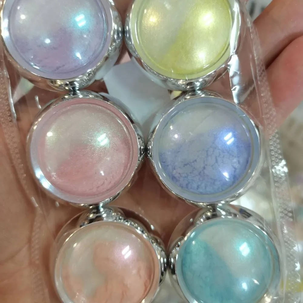 1 Set Neon Rainbow Holographic Shimmer Powder Laser Mirror Effetto Sirena Glitter Per Unghie Aurora Iridescente Chrome Pigment Dust @ &