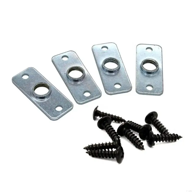 C4DE 4Pcs Metal Billiard Table Leg Levelers Adjustable Billiard Table Feet Height Raisers Feet Easily to Install