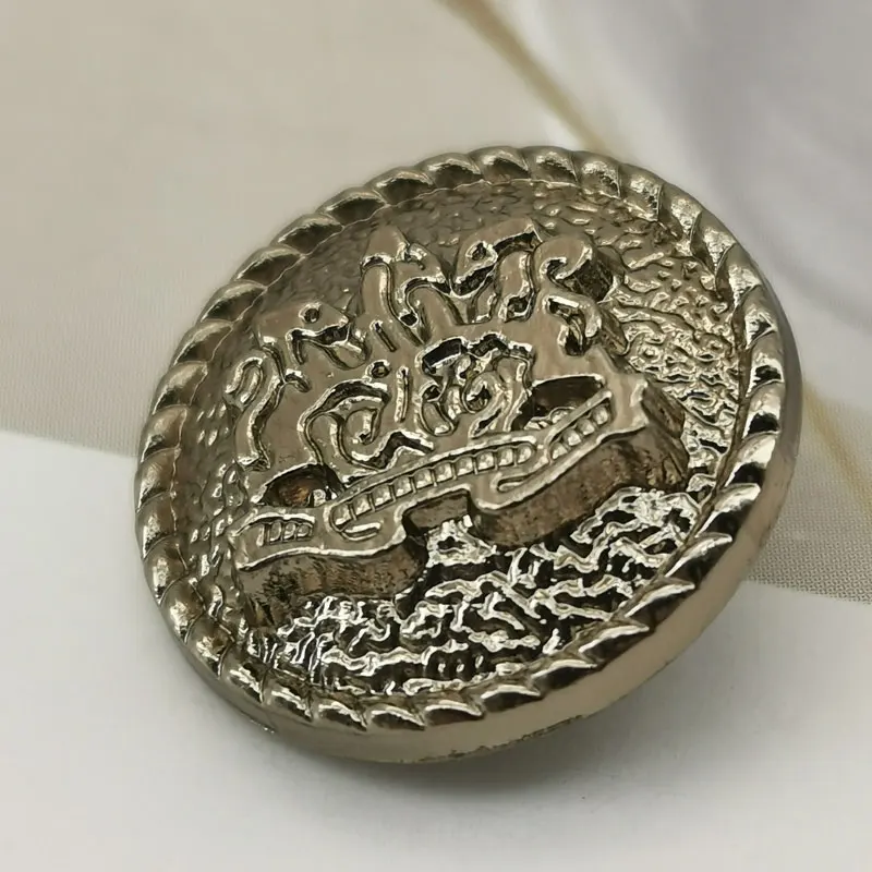 의류용 고급 재봉 장식 단추, 공예 재료, DIY 재봉 액세서리, 금속 단추, 18mm, 22mm, 10 개