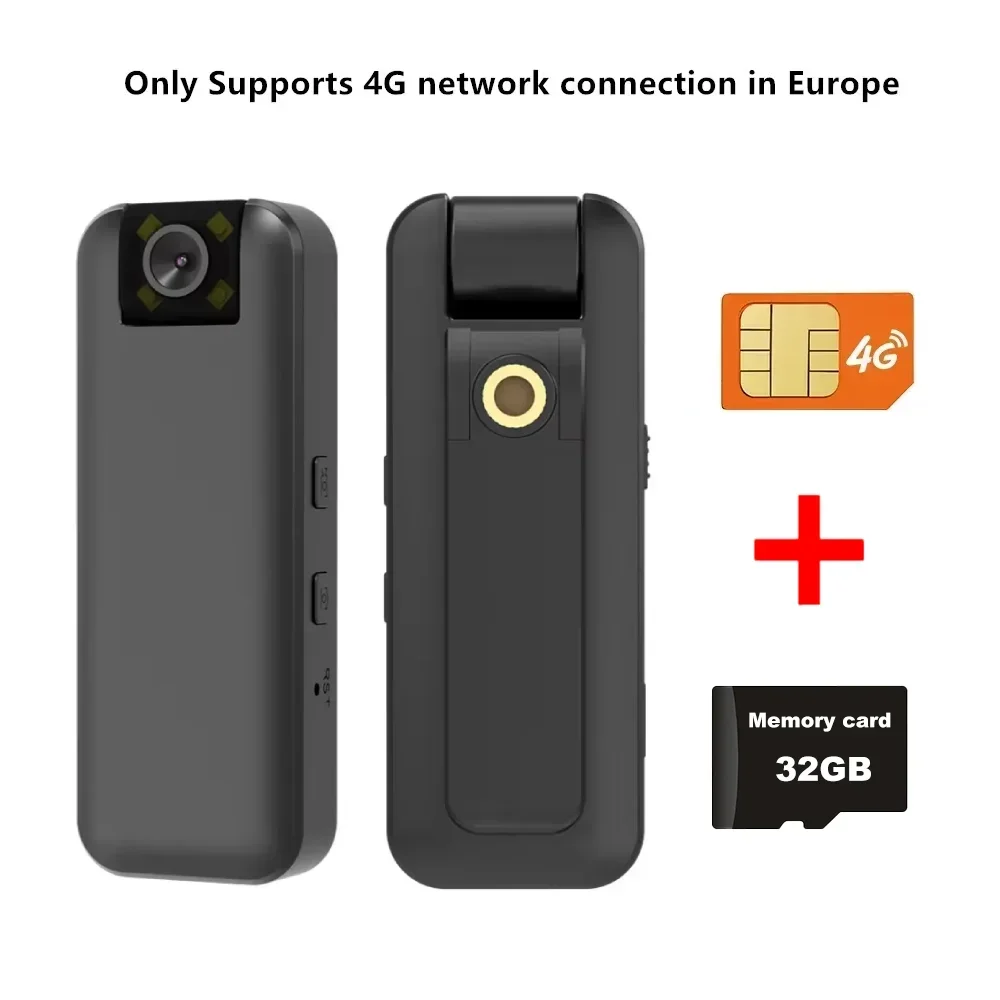 كاميرا صغيرة للجسم 4G LTE 1080P، طاقة منخفضة 1900...