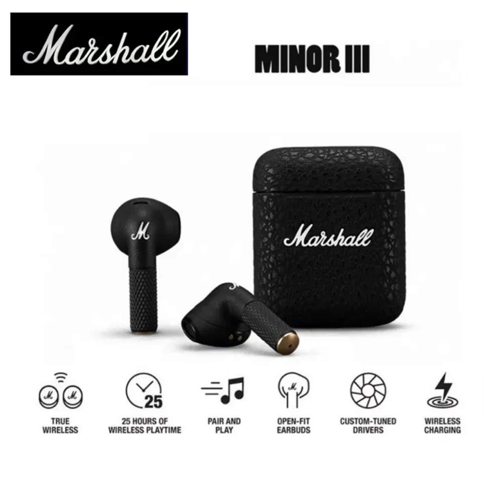 Marshall 2023 Newest Smart TWS Wireless Earphone MINOR III Bluetooth 5. ...