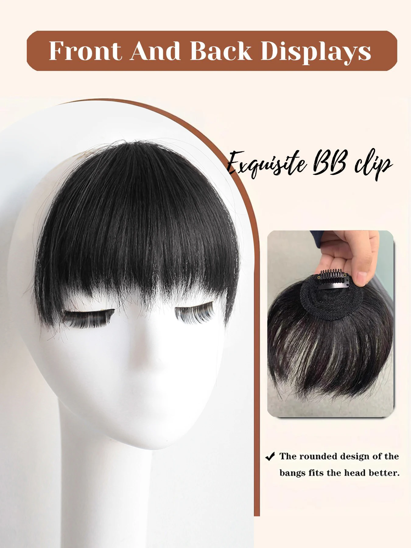 Synthetic Clip In Hair Bangs For Women Fake Fringe Hairpiece