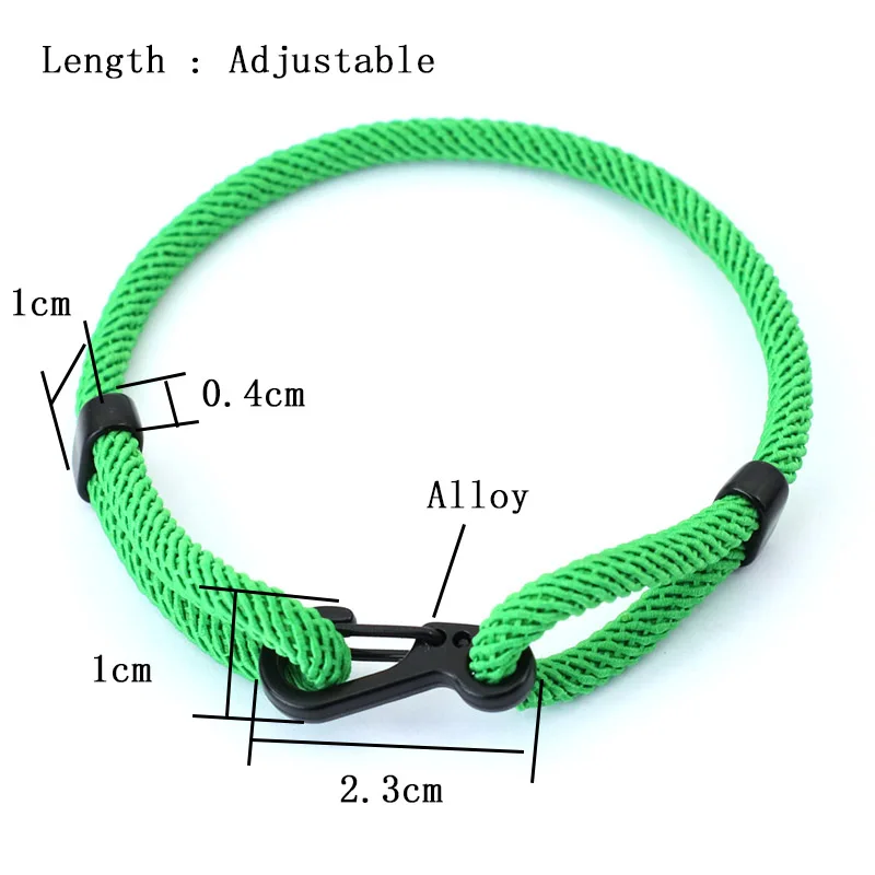 Adjustable Black Rope Unisex Bracelet for Outdoor Adventure