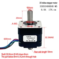 NEMA14 4-Wire Stepper Motor 17N·cm 1.8° – Dual Output Shaft 33mm Body, 0.8A - Image 3