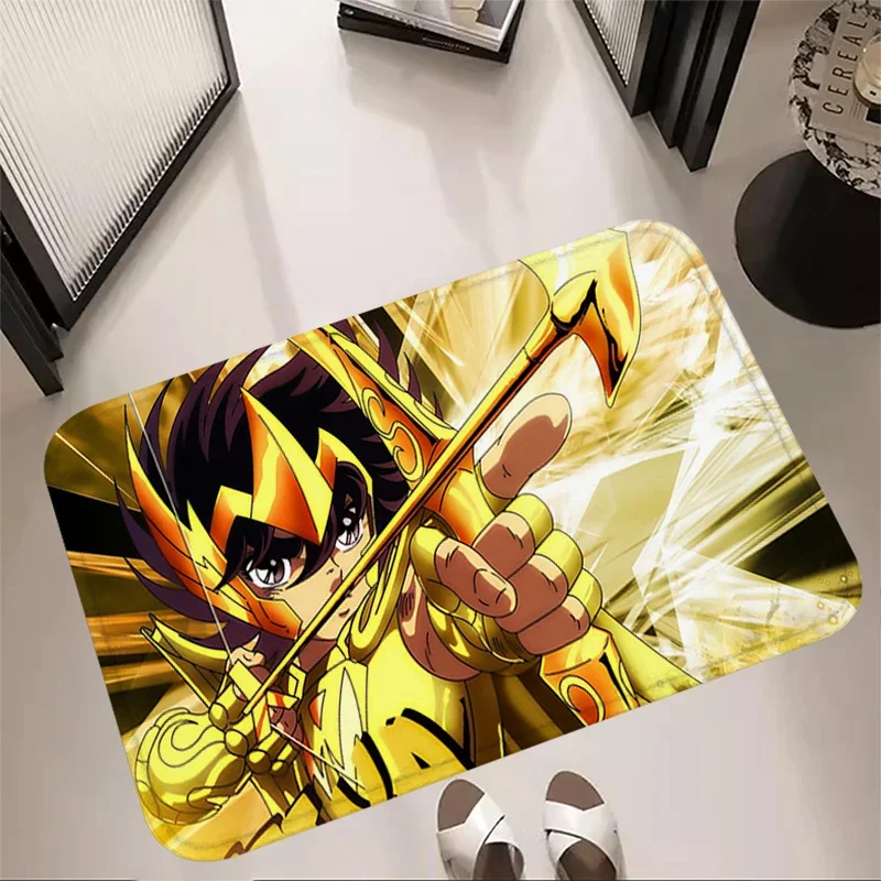 Entrance Doormat Fluffy Carpet Saint Seiya Living Room Rugs Foot Carpets Bathroom Rug Floor Mat Non-slip Hallway Mat Home Decor 2