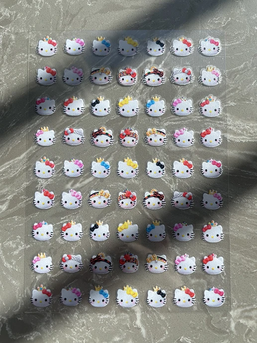 방수 1pcs Pvc 미니 헬로키티 문구 스티커 네일 아트 장식 노트북 병 상자 전화 케이스 키보드 친구 선물