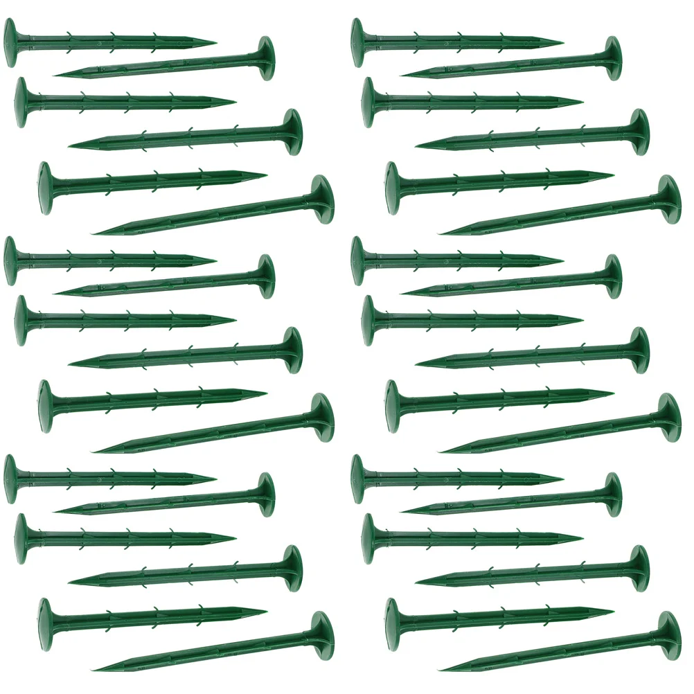 150pcs Ground Stakes Plastic Garden Spikes Landscape Pegs Tent Fixing Tools Camping Stakes Greenhouse Gardening