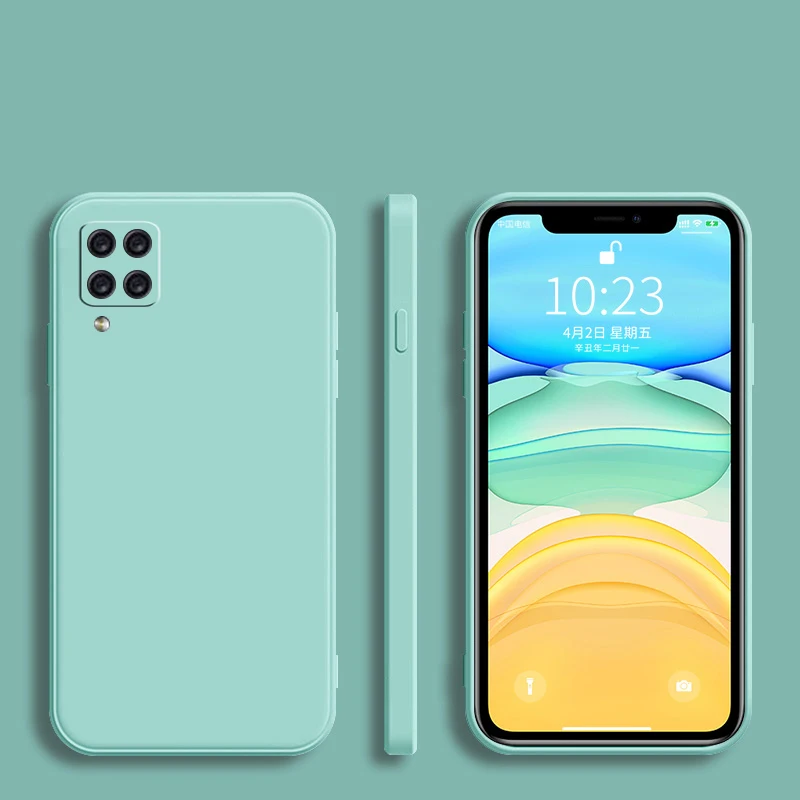 Chic Square Frame Silicone Phone Case - Soft Protective Back Cover