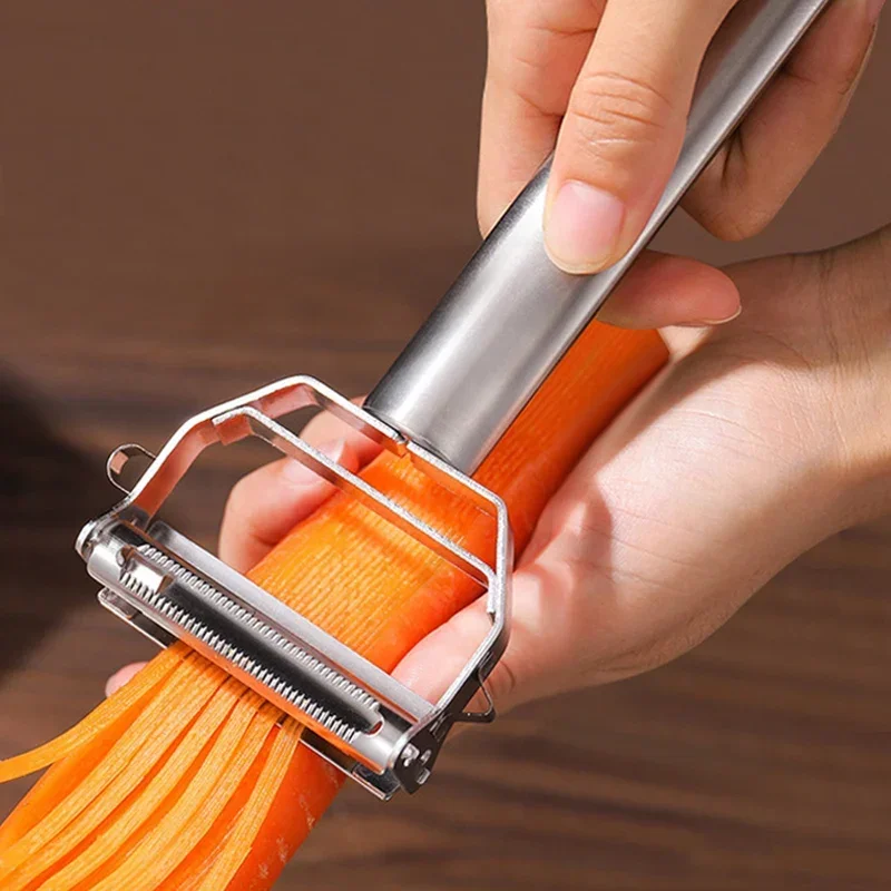 2Pcs Vegetable Peeler Potato Cutter Wavy Knife French Fries Carrot Onion Slicer Holder Vegetable Cutting Tools Kitchen Gadgets