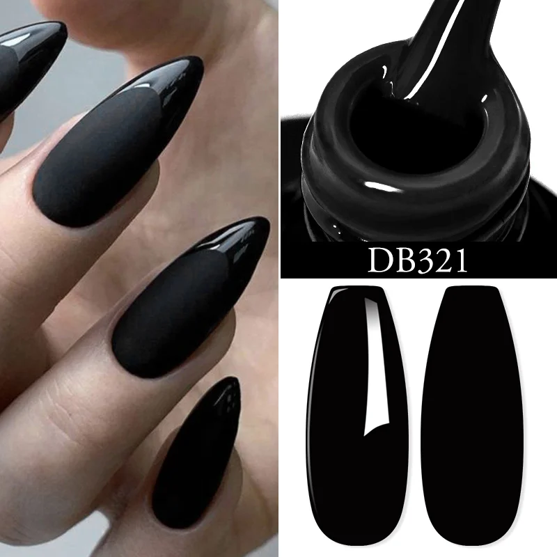 Mtssii 6ML Chocolate Brown Color Gel Nail Polish Solid And Glitter Gel Autumn Winter Semi Permanent Gel For Nails Nail Art 3