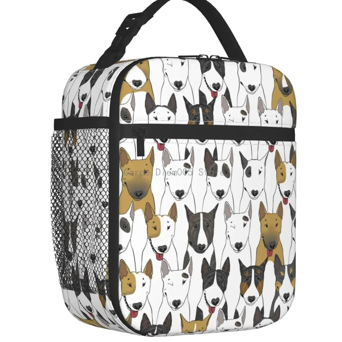 

Funny Bull Terrier Dog Pattern Resuable Lunch Box Multifunction Pet Gift Cooler Thermal Food Insulated Lunch Bag Office Work