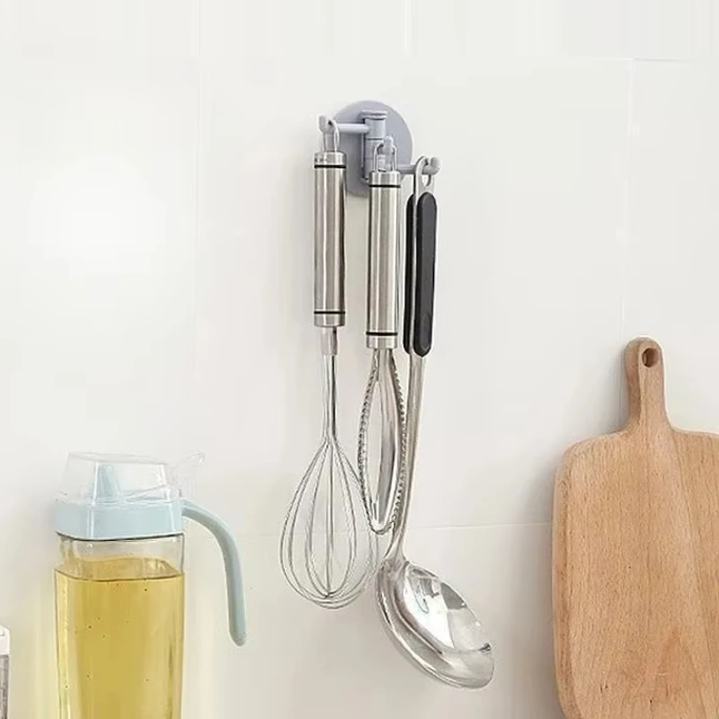 Seamless Adhesive Hook Rotatable Strong Bearing Stick Hook Kitchen Wall Hanger Bathroom Kitchen Supplies multifunctional hooks,heavy duty hooks,self adhesive wall hooks,self adhesive hooks,kitchen hook